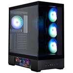 Zalman skříň P40 DS / ATX / 4x120mm ARGB fan / 2xUSB 3.0 / USB-C / displej / panoramatická / černá P40 DS Black