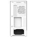 Zalman skříň P40 Prism Plus / midT / 4x120mm ARGB fan / 2xUSB 3.0 / USB-C / panoramatická / bílá P40 Prism Plus White
