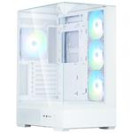 Zalman skříň P40 Prism Plus / midT / 4x120mm ARGB fan / 2xUSB 3.0 / USB-C / panoramatická / bílá P40 Prism Plus White