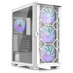 Zalman skříň Z10 Duo / ATX / 4x120 mm ARGB fan / 2xUSB 3.0 / USB-C / tvrzené sklo / bílá Z10 DUO White