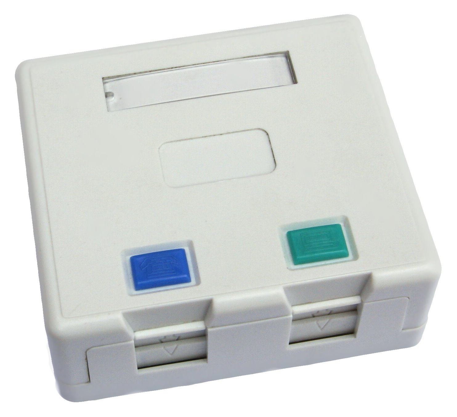 Zásuvka CAT5E UTP 2 x RJ45 na omietku biela ZLB2_UTP