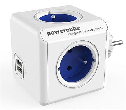 Zásuvka PowerCube ORIGINAL USB, Blue, 4 rozbočka, 2x USB 423653