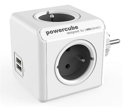 Zásuvka PowerCube ORIGINAL USB, Grey, 4 rozbočka, 2x USB 423656