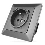 Zásuvka s USB-A+USB-C, antracit 8592920141519