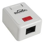 Zásuvka Solarix CAT5E UTP 1 x RJ45 na omítku bílá SX108-5E-UTP-WH