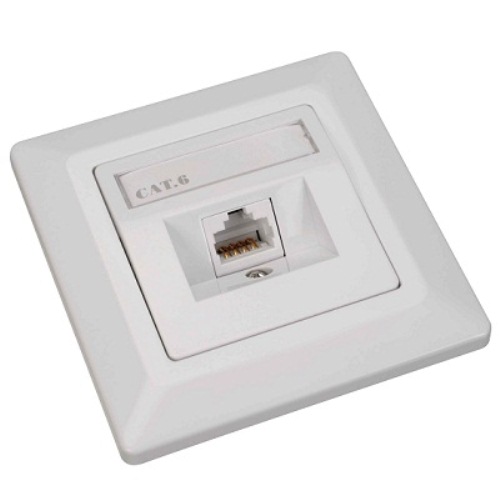 Zásuvka Solarix CAT6 UTP 1 x RJ45 pod omítku bílá SX9-1-6-UTP-WH