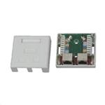 Zásuvka STP 2x RJ45 Cat5E, blok 110, sadrokartón SXO-22S-C5E