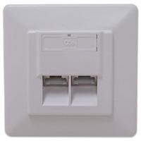 Zásuvka STP 2x RJ45 Cat6, duální svorkovnice, pod omítku ZASO2W66SNIPS