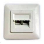 Zásuvka STP 2x RJ45 Cat6, duální svorkovnice, pod omítku ZASO2W66SNIPS