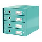 Zásuvkový box Leitz Click&Store, 4 zásuvky, ledově modrá 60490051