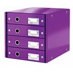 Zásuvkový box Leitz Click&Store, 4 zásuvky, purpurová 60490062