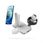 ZENS Aluminium 4 in 1 Stand Wireless Charger with 45W USB PD White ZEDC15W
