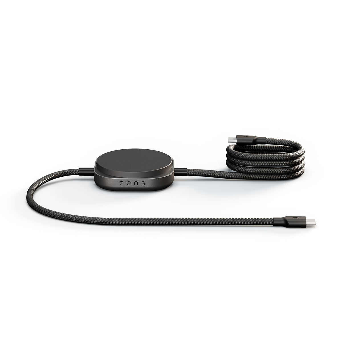 ZENS USB C - C Pro 2 cable 1,5 m 240W with Qi2 charger Black ZECC05B