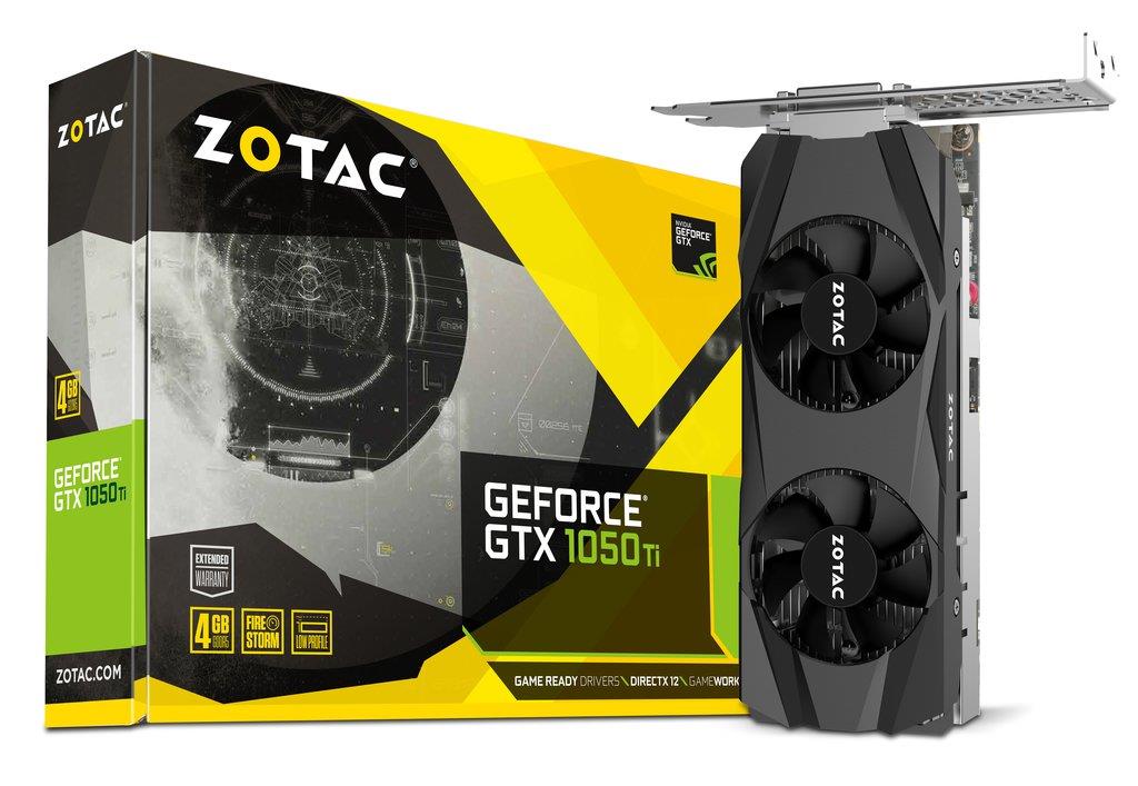 ZOTAC GeForce GTX 1050 Ti - Grafická karta - GF GTX 1050 Ti - 4 GB GDDR5 - PCIe 3.0 nízký profil - ZT-P10510E-10L