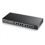 Zyxel GS1900-8HP v3 8-port Desktop Gigabit Web Smart PoE switch: 8x Gigabit metal, IPv6, PoE budget 7 GS1900-8HP-EU0103F