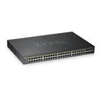 Zyxel GS1920-48HPv2, 52 Port Smart Managed PoE Switch 48x Gigabit Copper PoE and 4x Gigabit dual pe GS192048HPV2-EU0101F