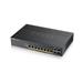 Zyxel GS1920-8HPv2, 10 Port Smart Managed Switch 8x Gigabit Copper and 2x Gigabit dual pers., hybir GS1920-8HPV2-EU0101F