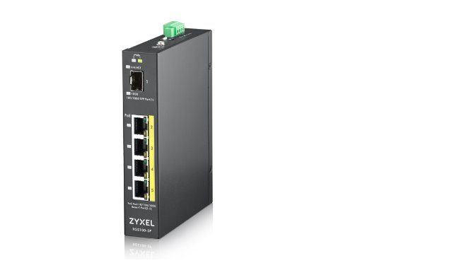 Zyxel RGS100-5P - Přepínač - neřízený - 4 x 10/100/1000 (PoE+) + 1 x Fast Ethernet/Gigabit SFP - Lz RGS100-5P-ZZ0101F