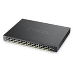 Zyxel XGS1935-52HP, 52 Port Smart Managed PoE Switch, 48x Gigabit PoE and 4x 10G SFP+, hybrid mode, XGS1935-52HP-EU0101F